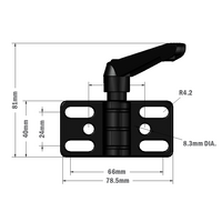 51-020-1 MODULAR SOLUTIONS DIE CAST ZINC HINGE 45 BUTT W/HARDWARE